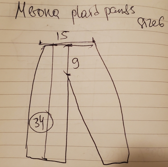 Merona comfy ankle plaid pants for women size 6 - Picture 6 of 7